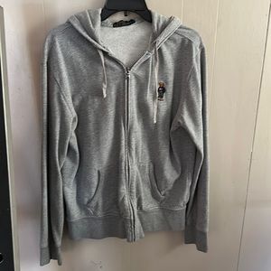 Polo by Ralph Lauren grey zip up hoodie Jacket size L